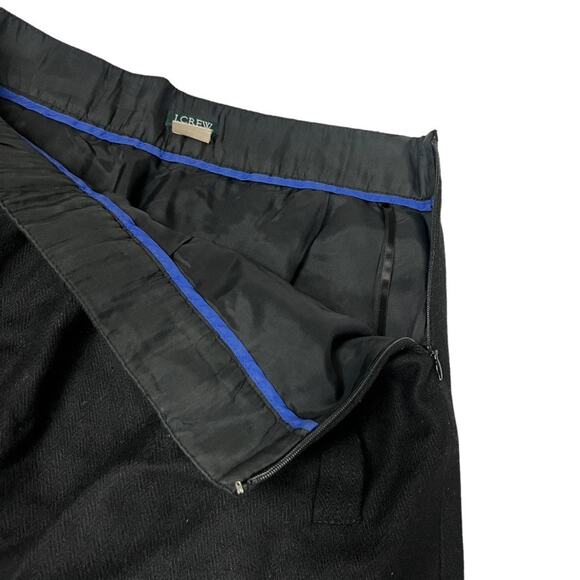 J. Crew Factory Mini Skirt Bungalow Black Recycled Wool Blend Women's 2 - Picture 8 of 9
